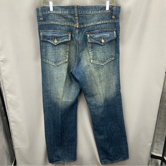 Vintage Karl Kani Gold Jean 38 x 33 90s HIp Hop Streetwear Flap Pockets - Picture 7 of 10